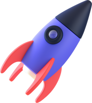 3D Floating Element Rocket